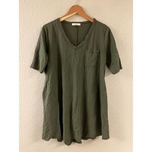 Tres Bien Mini Forest Freen T-Shirt Mini Dress Tunic Medium